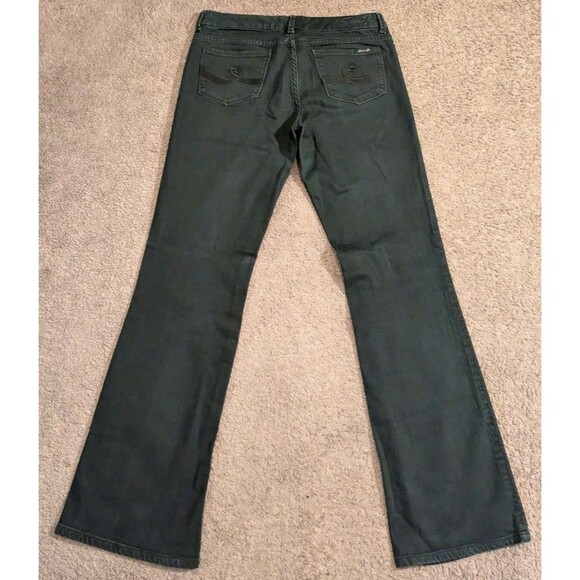 7 for all Mankind Bootcut Black Denim Jeans Women's 30 - Picture 3 of 6